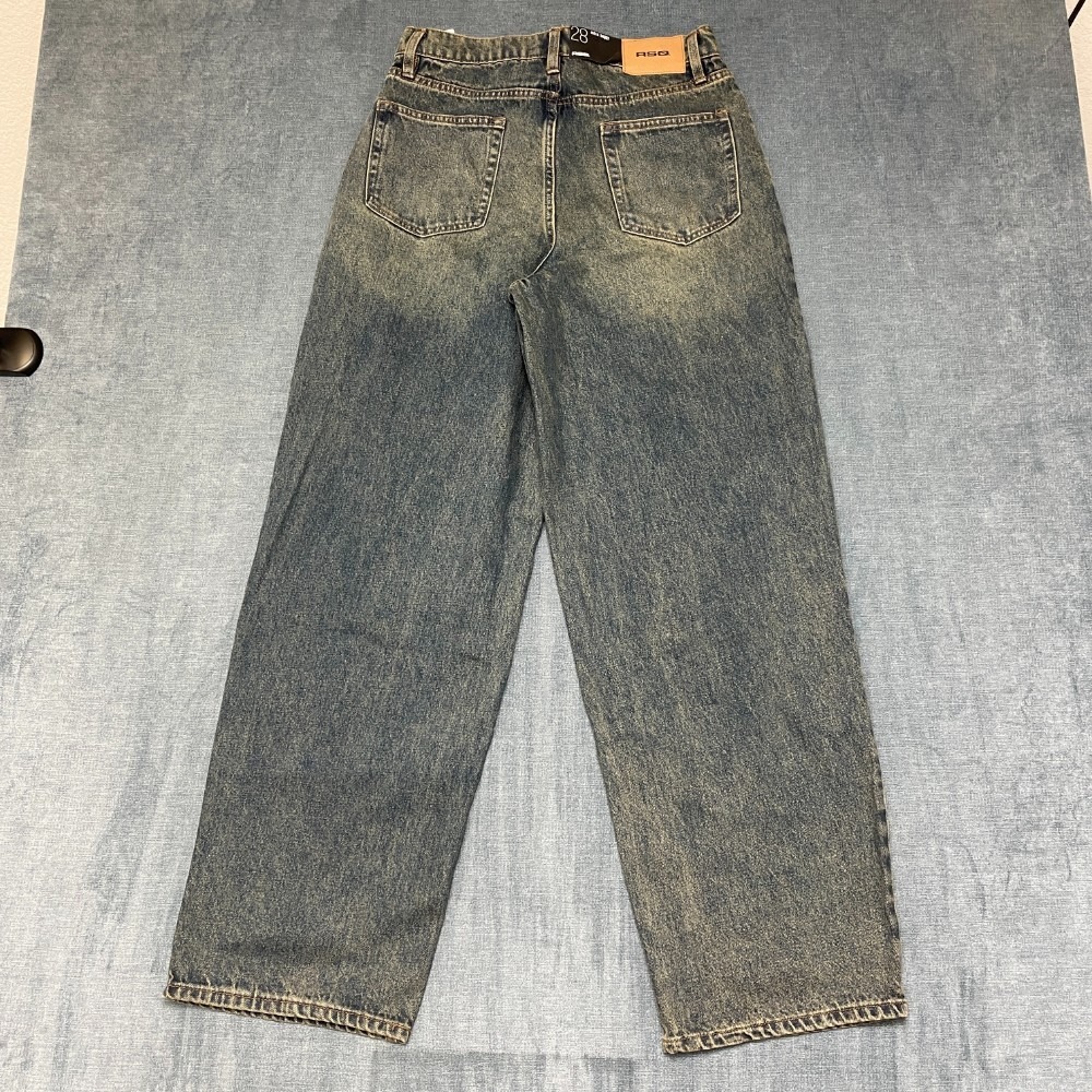 RSQ Extra Baggy Jeans Womens 28 Blue Denim Medium Wash Casual Everyday Wear